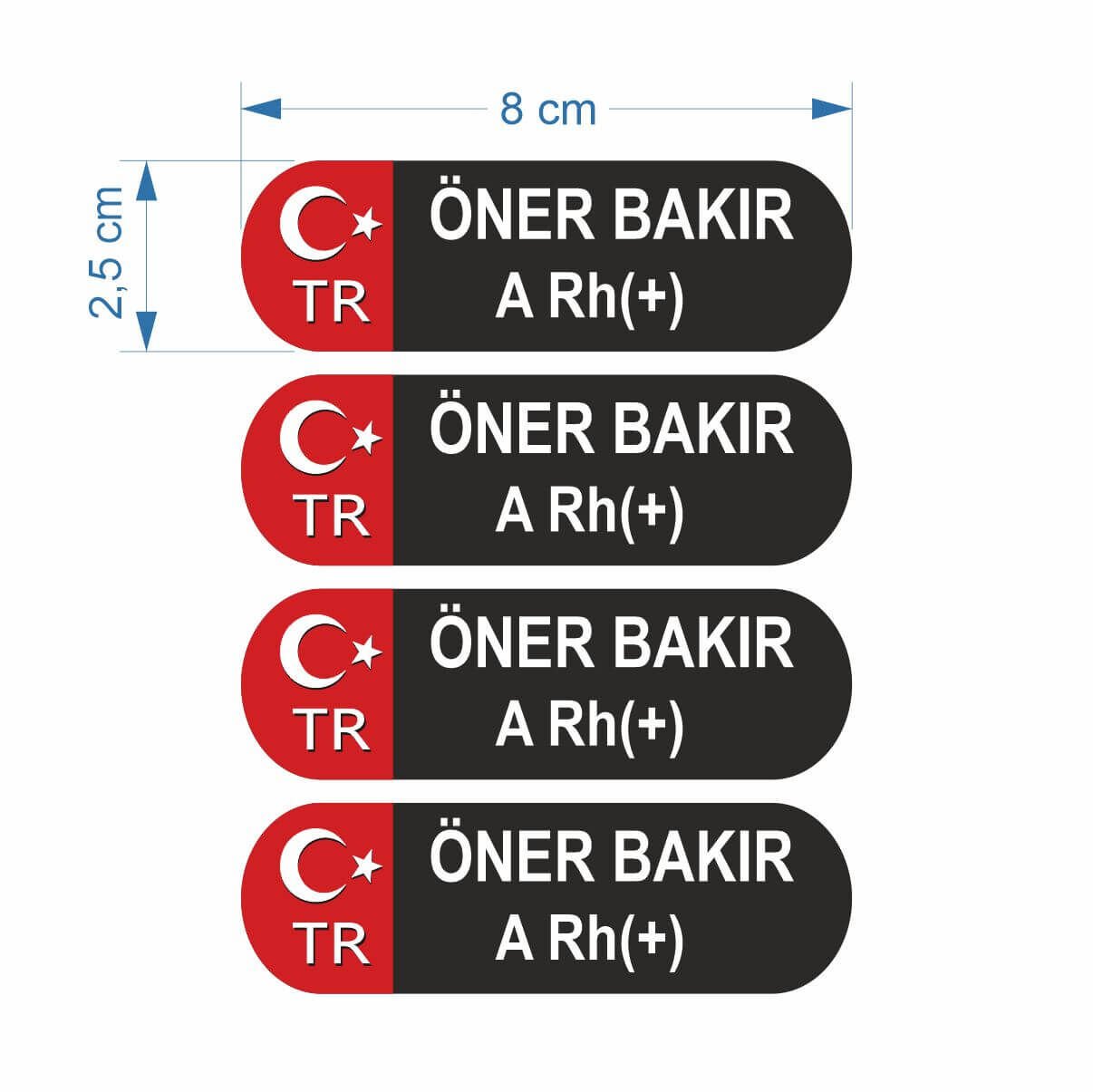 İsim ve Kan Grubu Sticker
