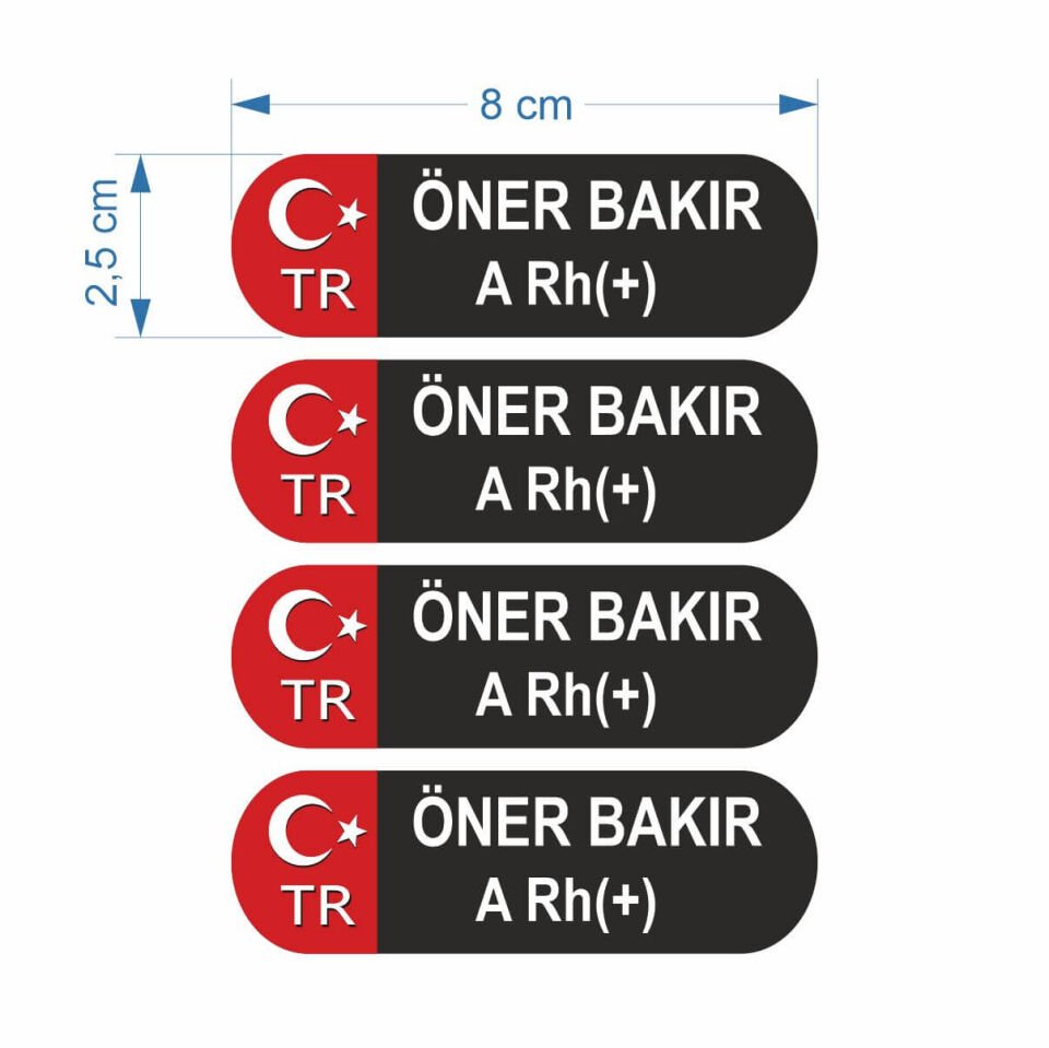 İsim ve Kan Grubu Sticker