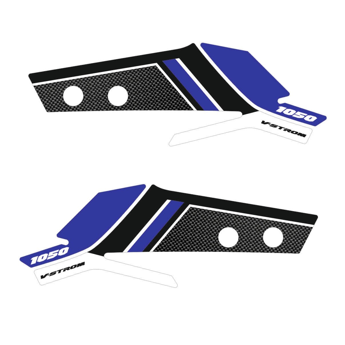 V-Strom 1050 DE Full Tankpad Set (Mavi&Beyaz) Elcik Pad